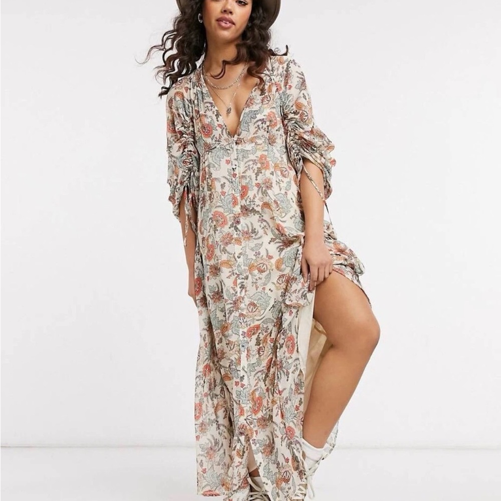 Free People Floral Boho Maxi Dress